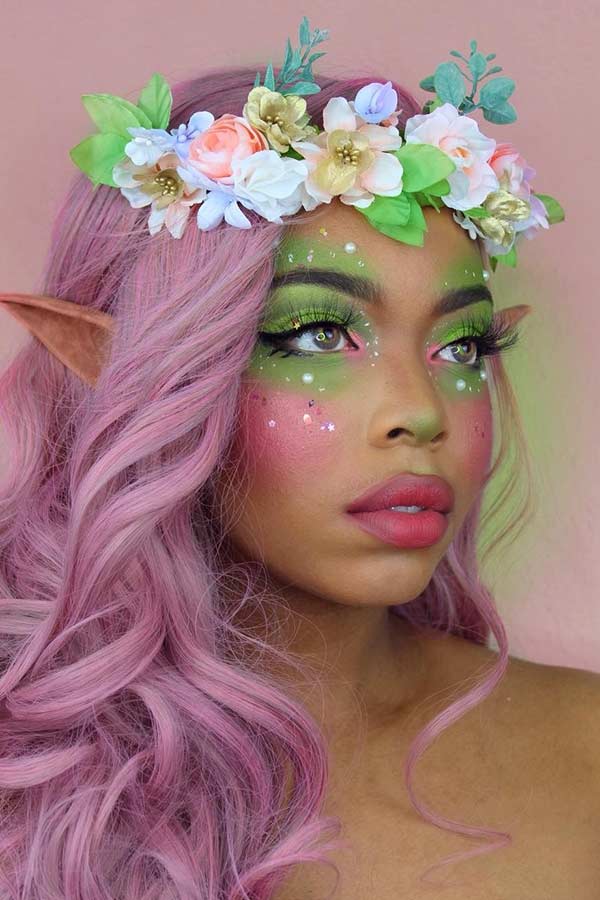 Pretty Floral Fairy Makeup Look