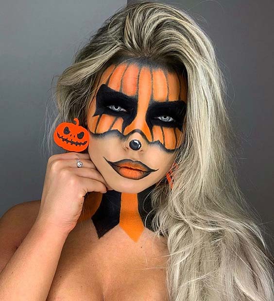 Pumpkin Illusion Makeup Look