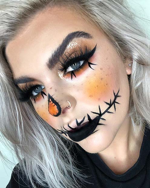 Scarecrow Makeup with Sparkle