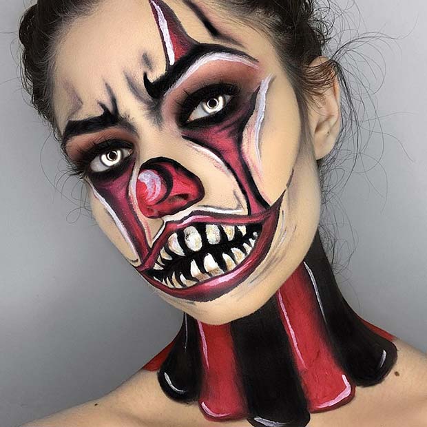 Scary Circus Clown Makeup