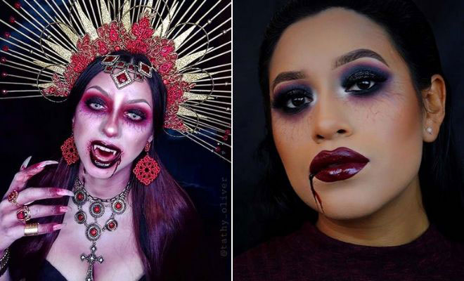 My queen  Vampire makeup halloween, Vampire makeup, Halloween makeup looks