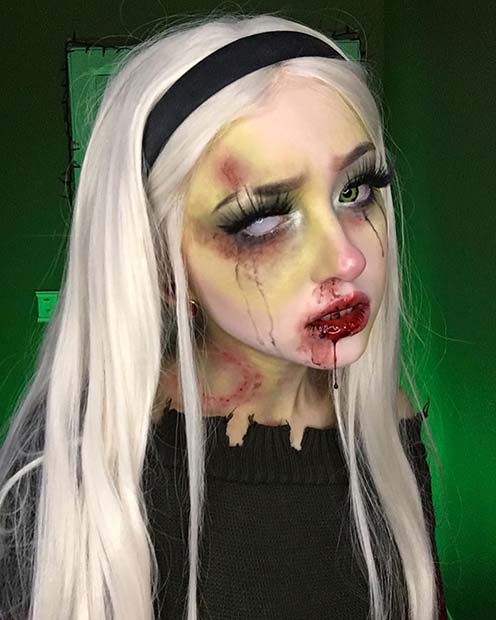 Zombie Makeup with a Bite