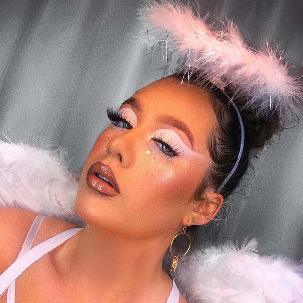 Cute Angel Makeup with Halo