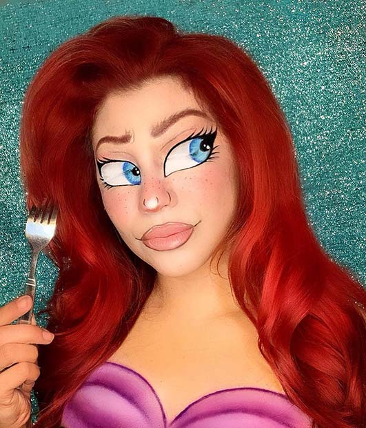 Cute Ariel Illusion Makeup