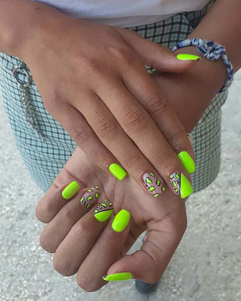 Lime Green Nail Glitter - Lecenté - Gel Nail Polish & Nail Art