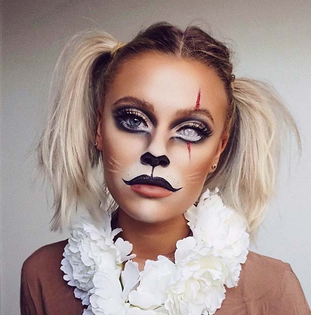 Creepy Lion Easy Halloween Makeup