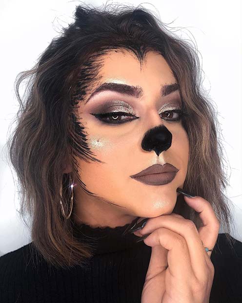 Cute Wolf Makeup Look