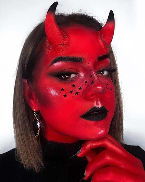 Devil Makeup with Stars