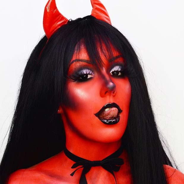 Devilish Makeup for Halloween