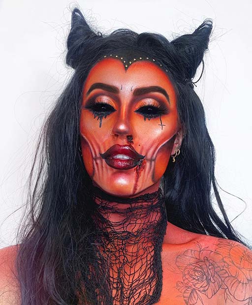 Illusion Devil Makeup