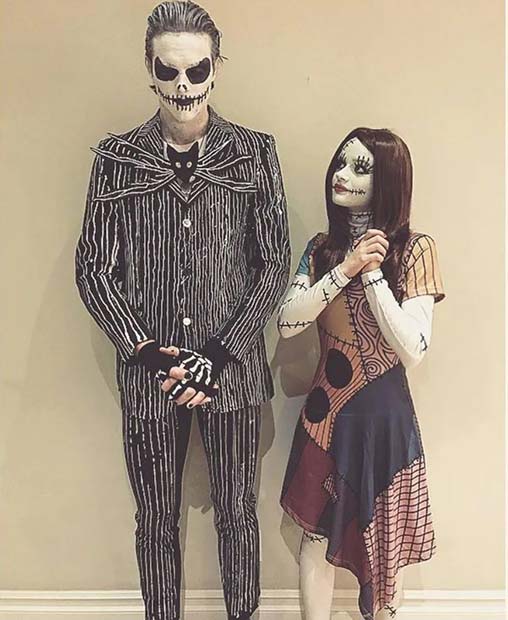 Jack and Sally Couples Halloween Costumes