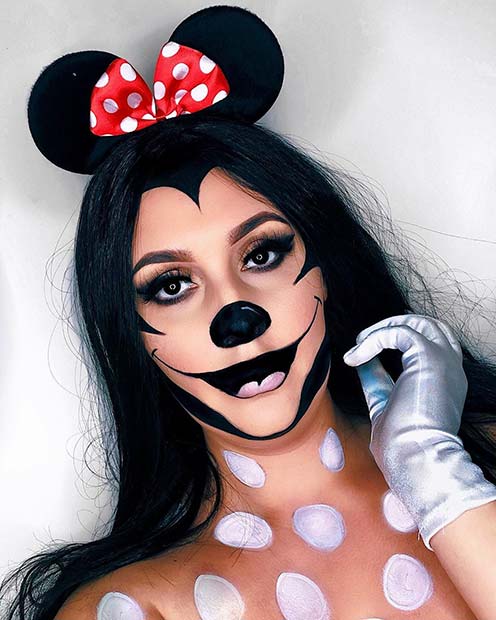 Minnie Mouse Makeup Illusion
