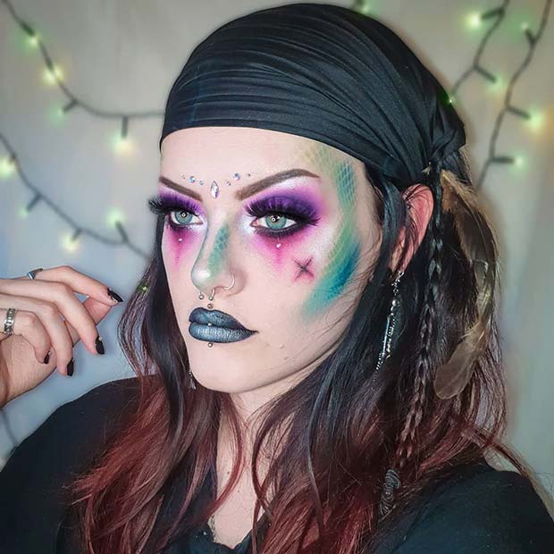 Pirate and Mermaid Makeup