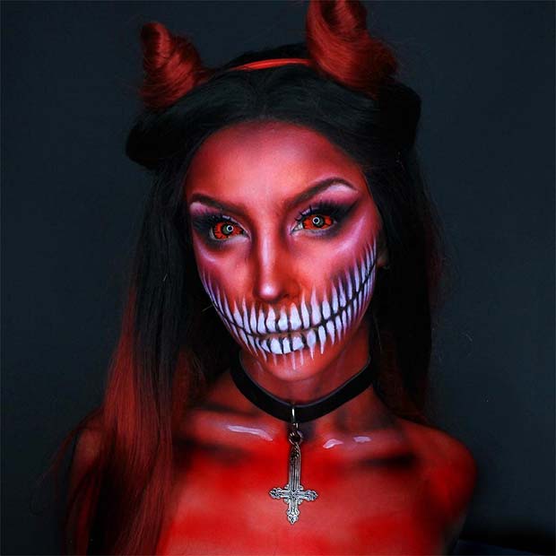 Scary Illusion Halloween Makeup