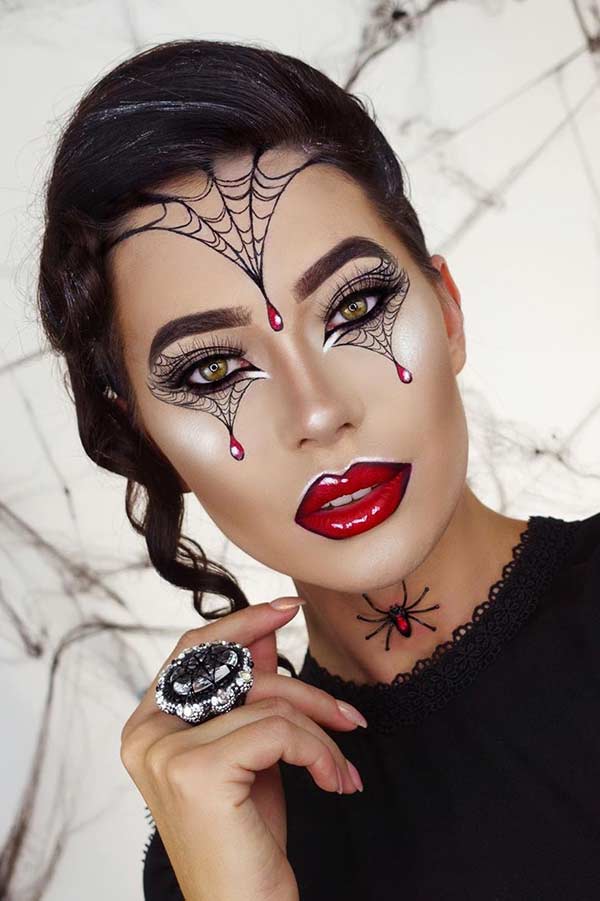 Sexy Spider Halloween Makeup