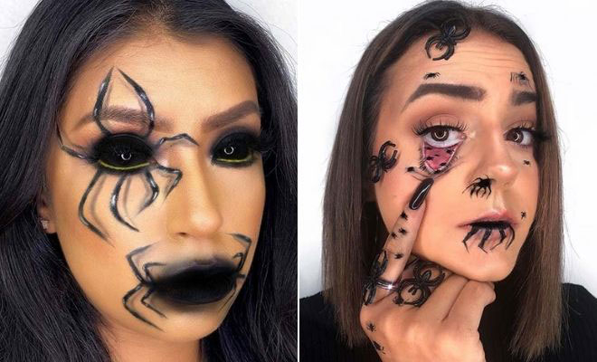 Narabar falme puls 25 Creepy Spider Makeup Ideas for Halloween - StayGlam