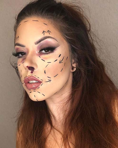 Plastic Surgery Halloween Makeup