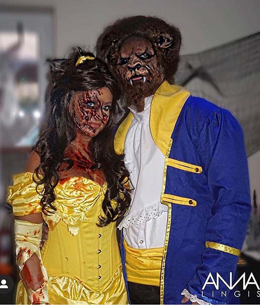 Scary Beauty and the Beast Halloween Costumes