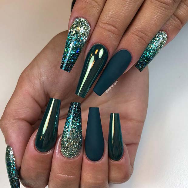 Trendy Teal Nails