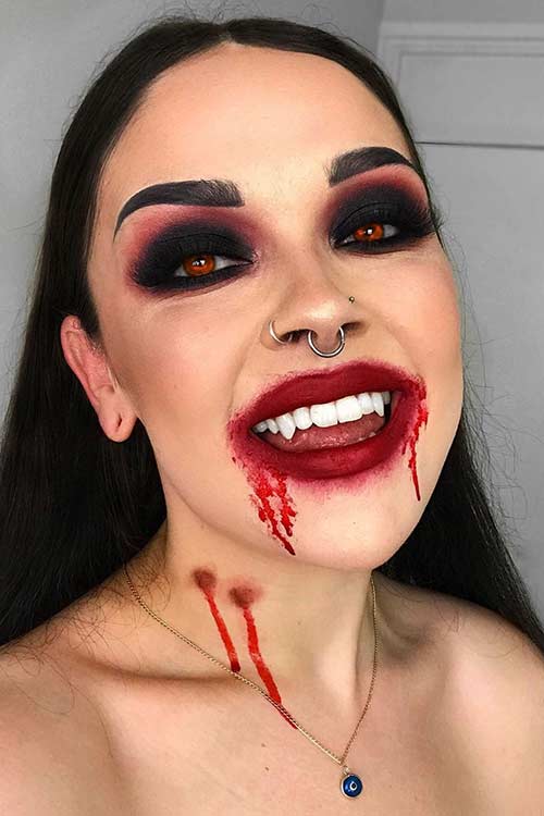 Vampire Makeup Look for Women