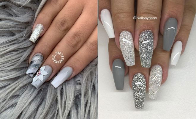 23 Pretty Ways To Wear Grey Nails In 2021 - Stayglam - Stayglam