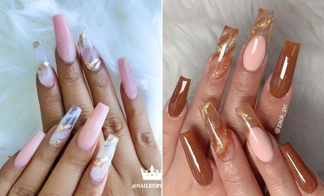 40+ Gold Foil Nails You Will Love To Try In 2023