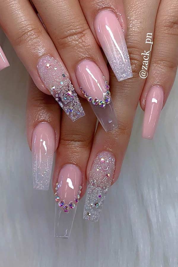 Clear Acrylic Ombre Nails