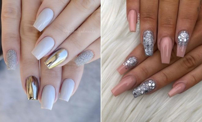 1. Silver Glitter Ombre Nails - wide 7