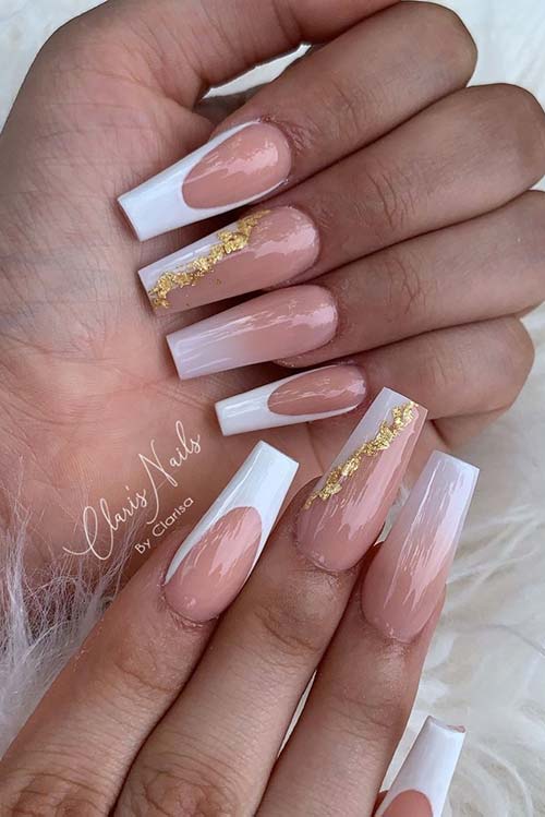 23 Best White and Gold Nails To Try Yourself  StayGlam