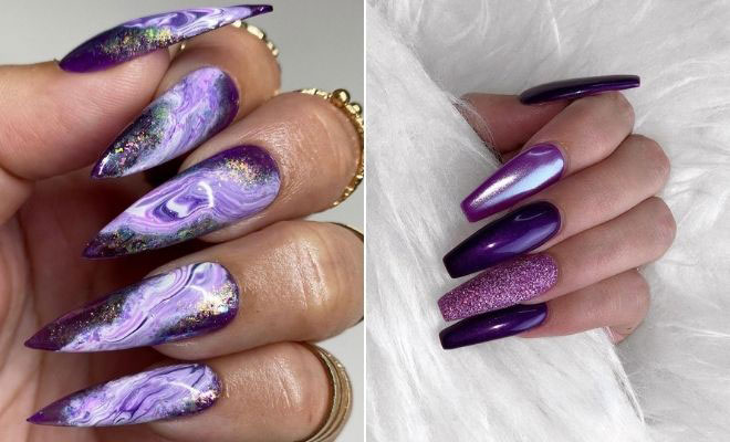 Tuyển chọn 200 mẫu nail designs in purple được yêu thích nhất